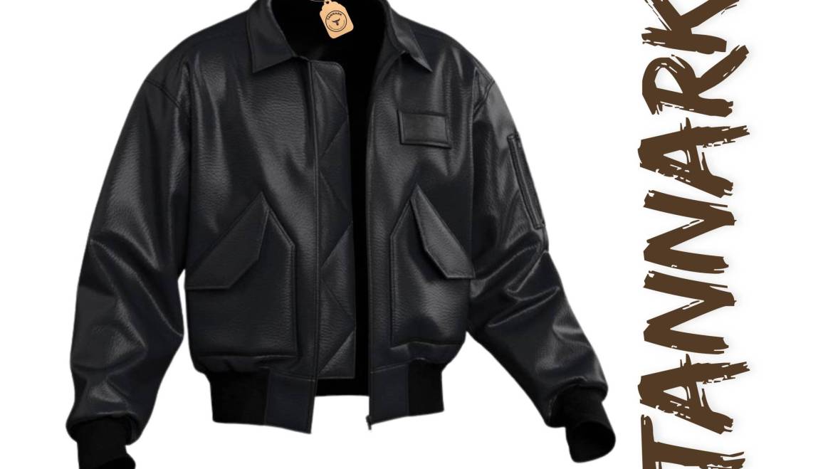 Men’s Pilot Bomber Jacket – Black Leather