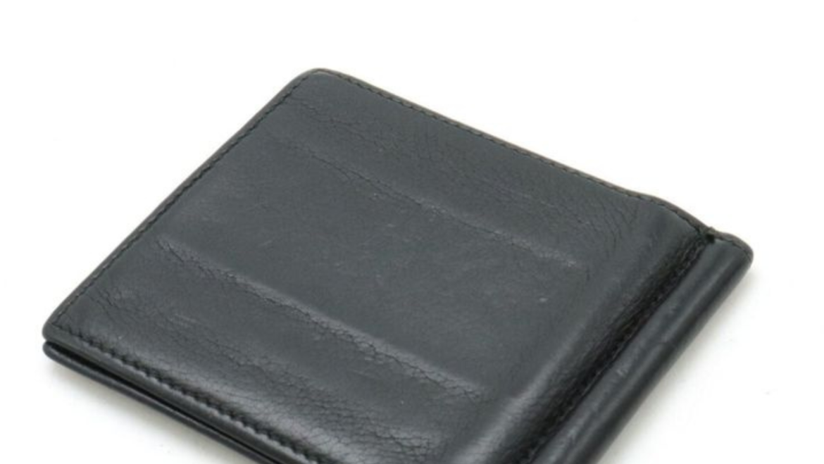 Money Clip Wallet – Black Leather